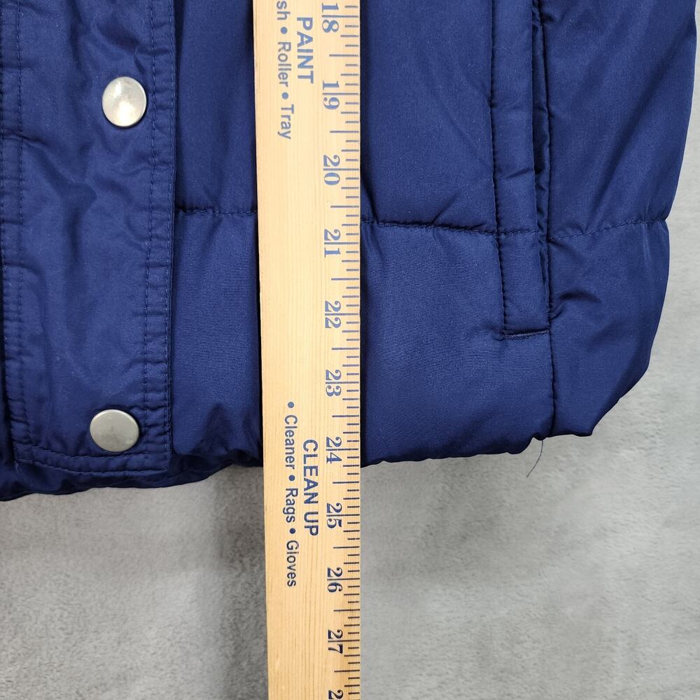 Old Navy Puffer Vest Women’s Medium Blue Zip Snap Pockets Cozy Ski Layering - Picture 9 of 9